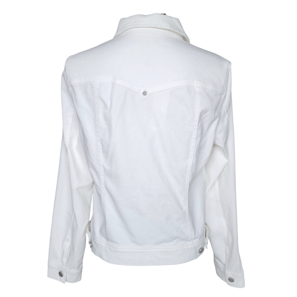 Liverpool NWT White Stretch Kolten Denim Long Sleeve Jacket Women's Size M - Picture 4 of 14